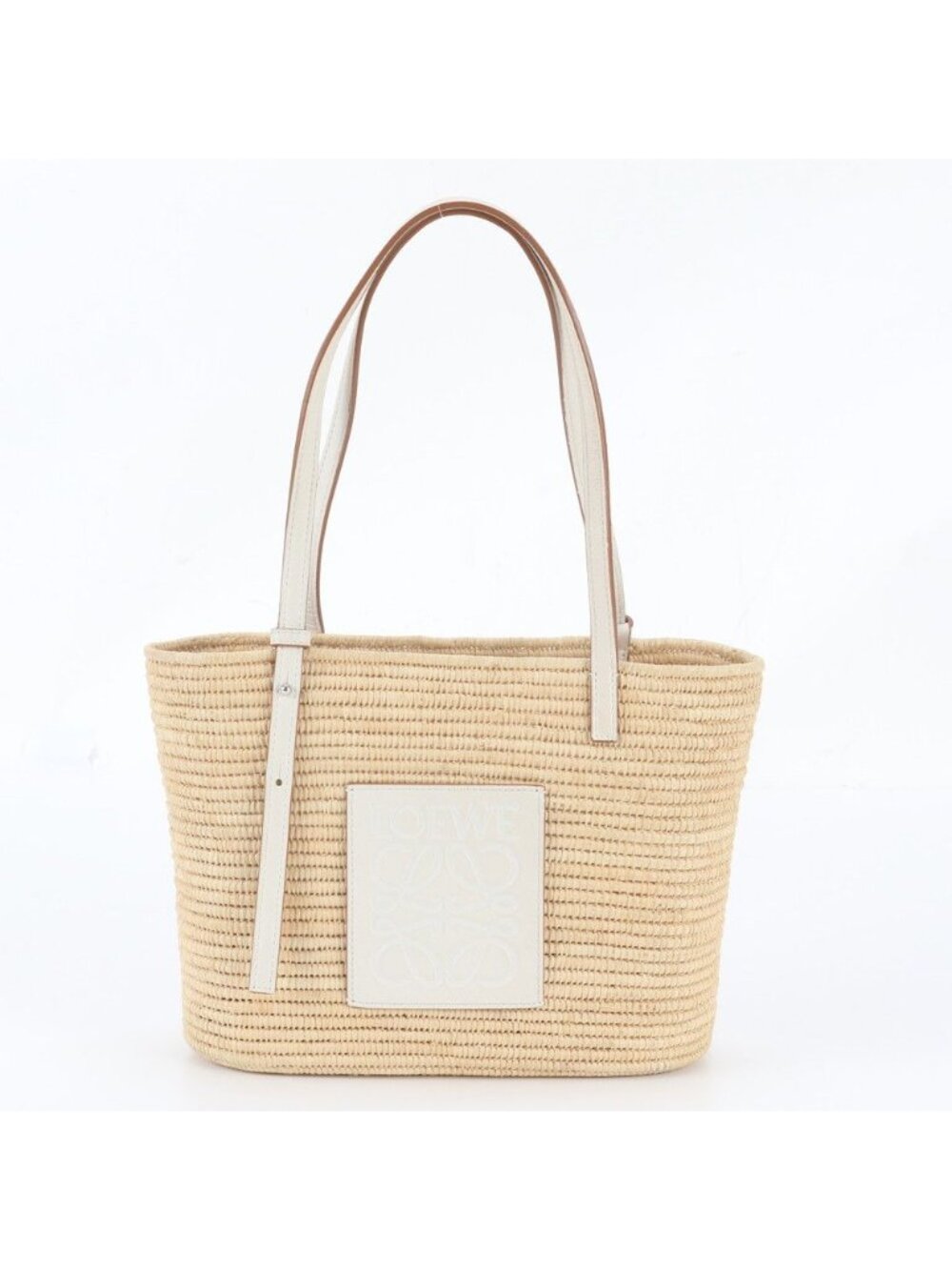 Loewe Square Basket Leather Tote Bag Shoulder